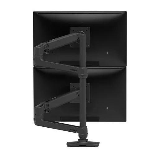 Ergotron LX Series LX Dual Stacking Arm, Tall Pole, Matte Black 101,6 cm (40") Asztali Fekete
