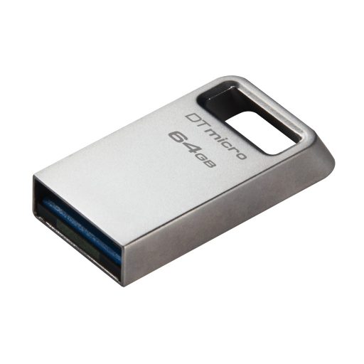 Kingston Technology DataTraveler Micro USB flash meghajtó 64 GB USB A típus 3.2 Gen 1 (3.1 Gen 1) Ezüst