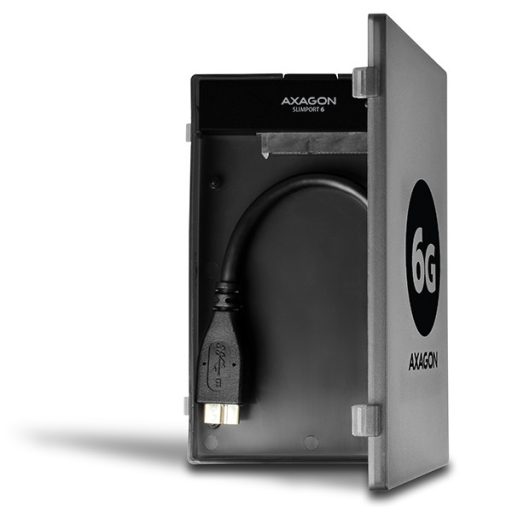 Axagon ADSA-1S6 tárolóegység burkolat HDD/SSD ház Fekete 2.5"