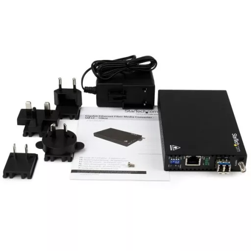 StarTech.com ET91000SM10 hálózati média konverter 2000 Mbit/s 1310 nm Single-mode Fekete