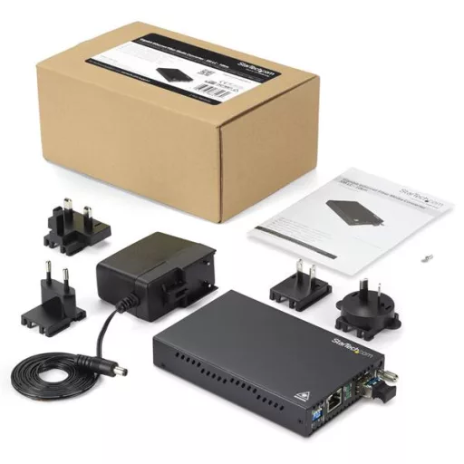 StarTech.com ET91000SM10 hálózati média konverter 2000 Mbit/s 1310 nm Single-mode Fekete