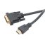 Akasa AK-CBHD06-20BK video átalakító kábel 2 M DVI-D HDMI Fekete