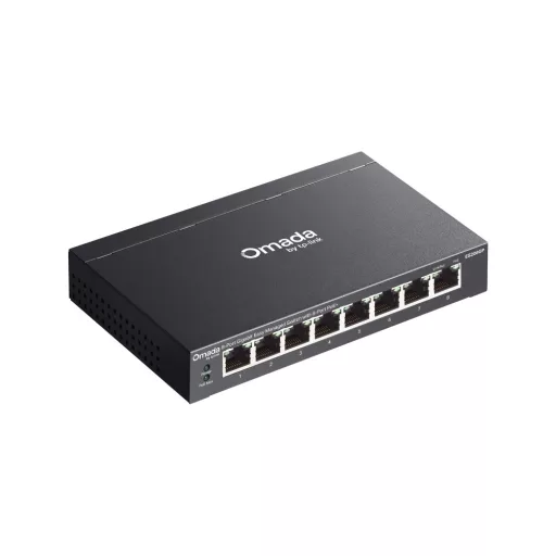 TP-Link Omada ES208GP hálózati kapcsoló Vezérelt L2 Gigabit Ethernet (10/100/1000) Ethernet-áramellátás (PoE) támogatása DIN rail Fekete