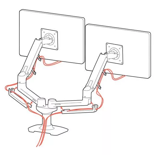 Ergotron LX Series 45-245-026 asztali TV konzol 68,6 cm (27") Ezüst