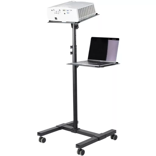 StarTech.com ADJPROJCART multimédia állvány és gurulóállvány Fekete Projektor