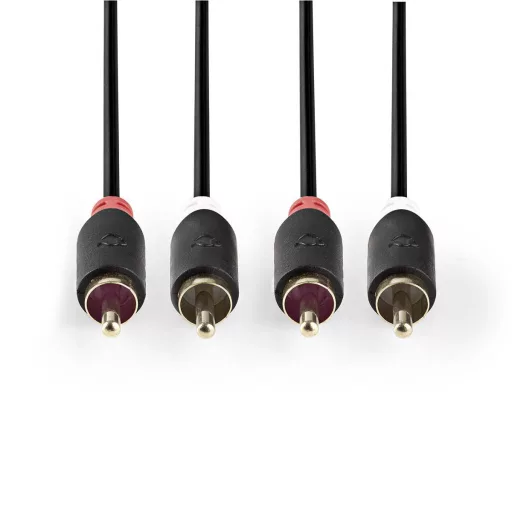 Nedis CABW24200AT20 audio kábel 2 M 2 x RCA Antracit
