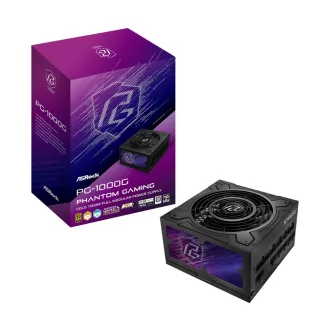 Asrock Phantom Gaming PG-1000G 750 W 20+4 pin ATX ATX Fekete