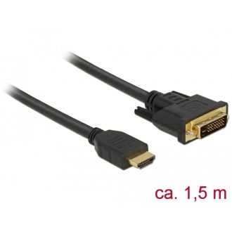  DeLOCK 85653 video átalakító kábel 1,5 M HDMI A-típus (Standard) DVI Fekete