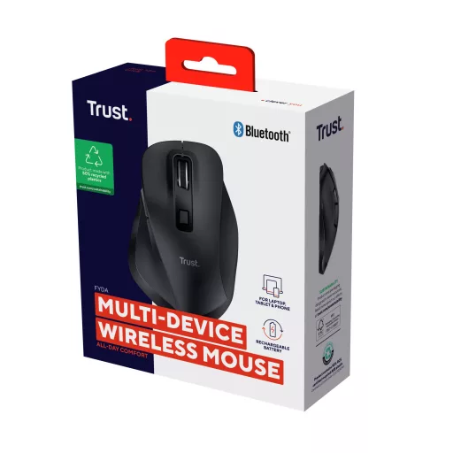 Trust Fyda egér Irodai Jobbkezes RF vezeték nélküli + Bluetooth Optikai 2400 DPI
