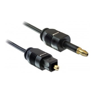   DeLOCK 1m Toslink audio kábel Toslink (digitális optikai) kábel Mini-TOSLINK Fekete