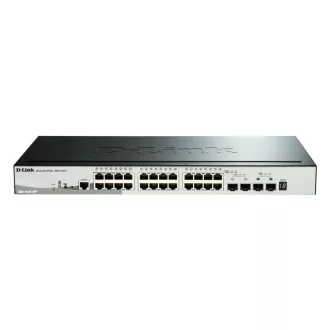   D-Link DGS-1510-28P hálózati kapcsoló Vezérelt L3 Gigabit Ethernet (10/100/1000) Ethernet-áramellátás (PoE) támogatása Fekete