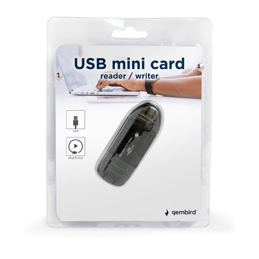 Gembird FD2-SD-1 kártyaolvasó USB 2.0 Fekete