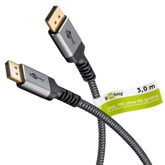 Goobay 75686 DisplayPort kábel 3 M Fekete