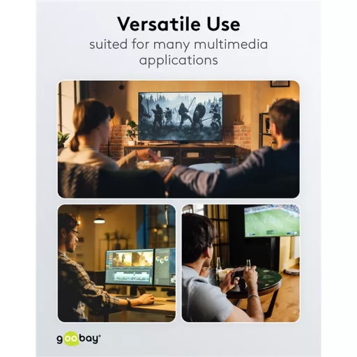 Goobay 75686 DisplayPort kábel 3 M Fekete