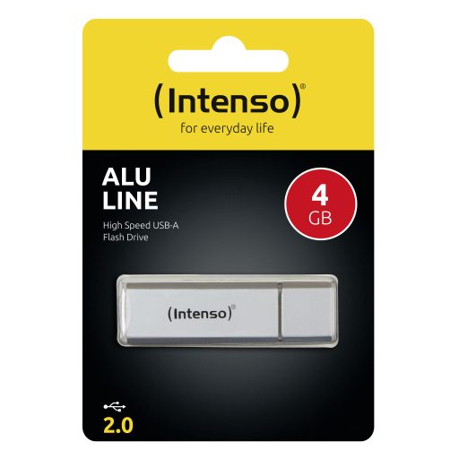 Intenso Alu Line USB flash meghajtó 4 GB USB A típus 2.0 Ezüst