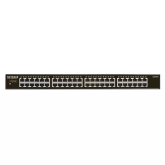   NETGEAR GS348 Beállítást nem igénylő (unmanaged) Gigabit Ethernet (10/100/1000) 1U Fekete