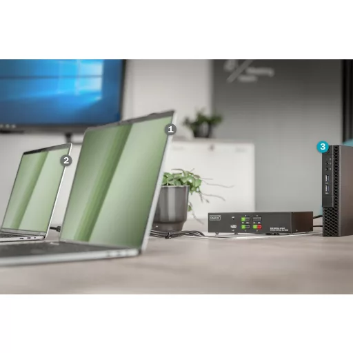 Digitus DS-12880 KVM kapcsoló Fekete