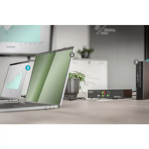 Digitus DS-12880 KVM kapcsoló Fekete