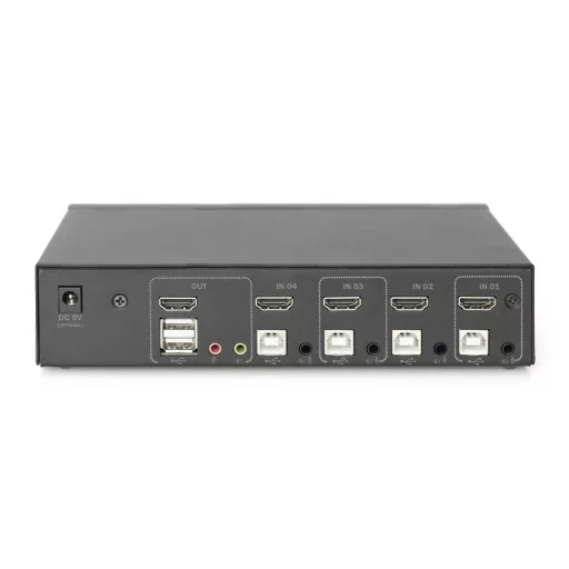 Digitus DS-12880 KVM kapcsoló Fekete