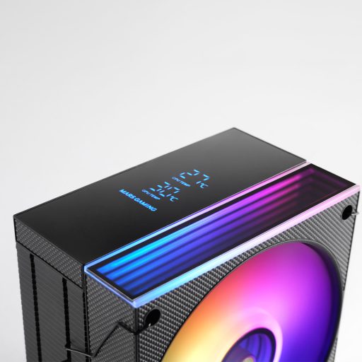 Mars Gaming MCPU-LCD Processzor Hűtő 12 cm Fekete 1 db