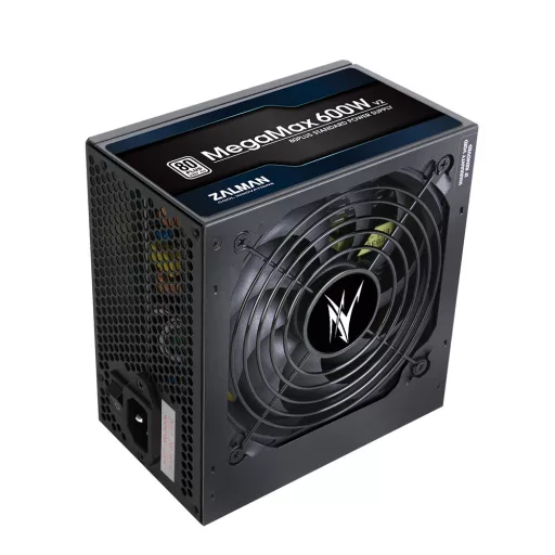 Zalman ZM600-TXII V2 MegaMax 80PLUS 230V EU STANDARD Certified high efficiency PCI-E 600 W 20+4 pin ATX ATX Fekete