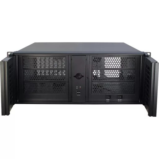Inter-Tech 4U-4098-S Rack Fekete