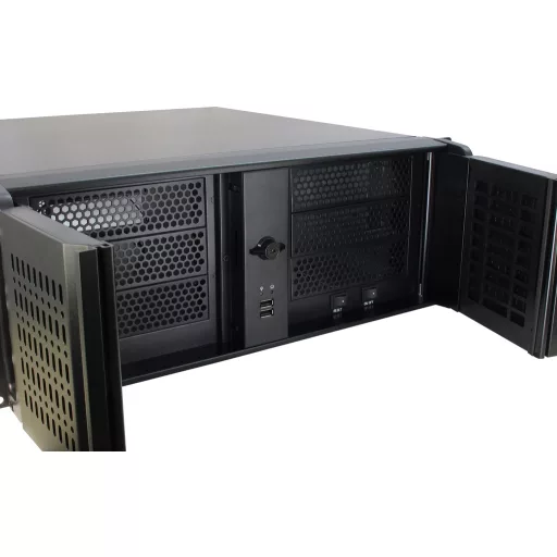 Inter-Tech 4U-4098-S Rack Fekete