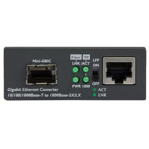 StarTech.com MCM1110SFP hálózati média konverter 1000 Mbit/s Multi-mode, Single-mode Fekete