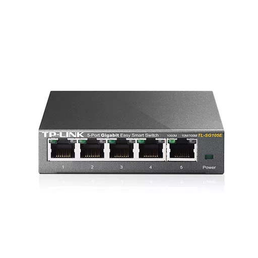 TP-Link TL-SG105E Vezérelt L2 Gigabit Ethernet (10/100/1000) Fekete