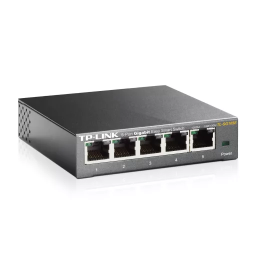 TP-Link TL-SG105E Vezérelt L2 Gigabit Ethernet (10/100/1000) Fekete