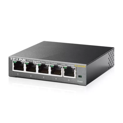 TP-Link TL-SG105E Vezérelt L2 Gigabit Ethernet (10/100/1000) Fekete