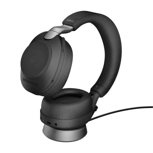 Jabra Evolve2 85 Headset Vezetékes és vezeték nélküli Fejpánt Iroda/telefonos ügyfélközpont USB C-típus Bluetooth Fekete