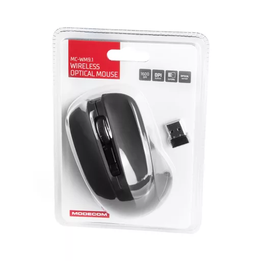 Modecom MC-WM9.1 egér Irodai Kétkezes Vezeték nélküli RF Optikai 1600 DPI
