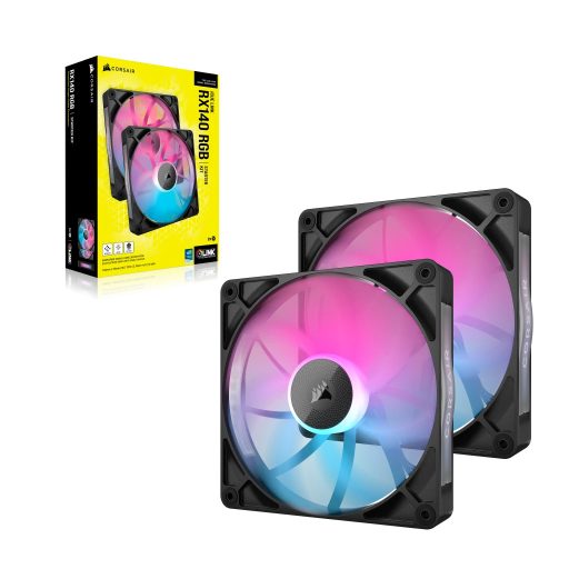 Corsair iCUE LINK RX140 RGB 14 cm Fekete 2 db