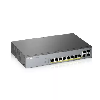   Zyxel GS1350-12HP-EU0101F hálózati kapcsoló Vezérelt L2 Gigabit Ethernet (10/100/1000) Ethernet-áramellátás (PoE) támogatása Szürke