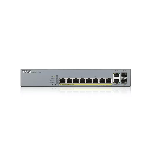 Zyxel GS1350-12HP-EU0101F hálózati kapcsoló Vezérelt L2 Gigabit Ethernet (10/100/1000) Ethernet-áramellátás (PoE) támogatása Szürke