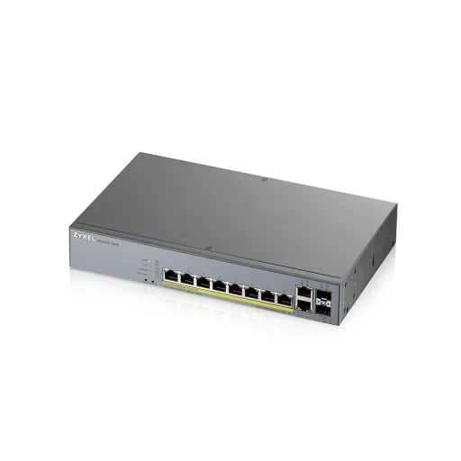 Zyxel GS1350-12HP-EU0101F hálózati kapcsoló Vezérelt L2 Gigabit Ethernet (10/100/1000) Ethernet-áramellátás (PoE) támogatása Szürke
