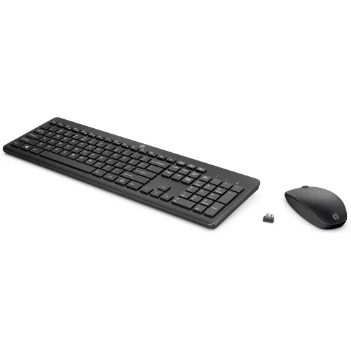 HP 235 Wireless Mouse and Keyboard Combo billentyűzet Egér mellékelve Irodai Vezeték nélküli RF Fekete
