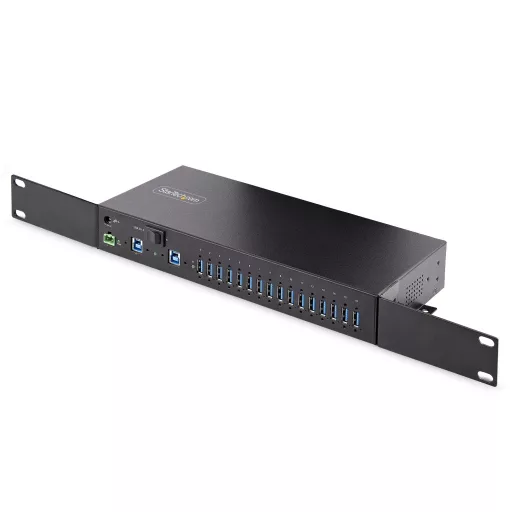 StarTech.com 5G16AINDS-USB-A-HUB hálózati csatlakozó USB 3.2 Gen 1 (3.1 Gen 1) Type-B 5000 Mbit/s Fekete