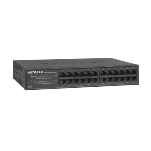 NETGEAR GS324 Beállítást nem igénylő (unmanaged) Gigabit Ethernet (10/100/1000) Fekete