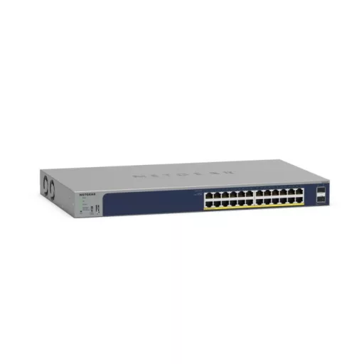 NETGEAR GS724TPv3 Vezérelt L2 Gigabit Ethernet (10/100/1000) Ethernet-áramellátás (PoE) támogatása Szürke