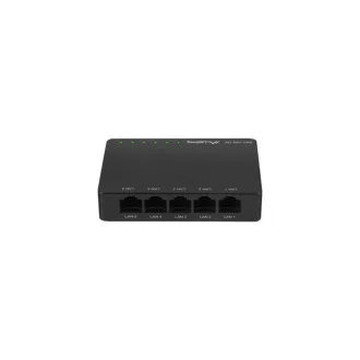   Lanberg DSP2-1005-12V hálózati kapcsoló Beállítást nem igénylő (unmanaged) Gigabit Ethernet (10/100/1000) Fekete
