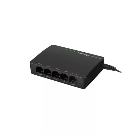 Lanberg DSP2-1005-12V hálózati kapcsoló Beállítást nem igénylő (unmanaged) Gigabit Ethernet (10/100/1000) Fekete