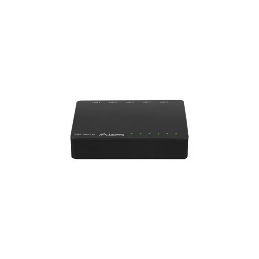 Lanberg DSP2-1005-12V hálózati kapcsoló Beállítást nem igénylő (unmanaged) Gigabit Ethernet (10/100/1000) Fekete