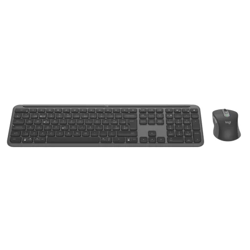 Logitech 920-012503 billentyűzet Egér mellékelve Irodai RF vezeték nélküli + Bluetooth QWERTZ Svájc Grafit