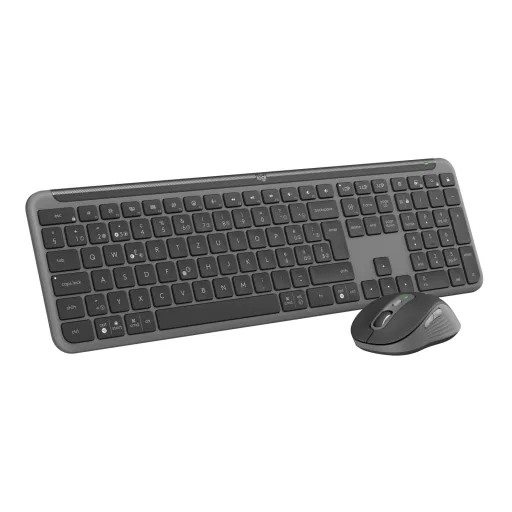Logitech 920-012503 billentyűzet Egér mellékelve Irodai RF vezeték nélküli + Bluetooth QWERTZ Svájc Grafit