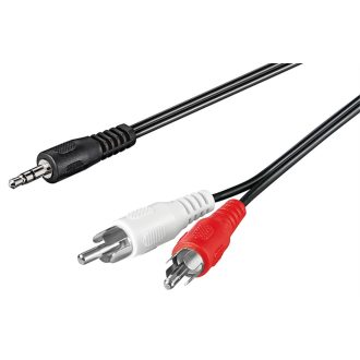   Goobay 50441 audio kábel 10 M 3.5mm 2 x RCA Fekete, Vörös, Fehér
