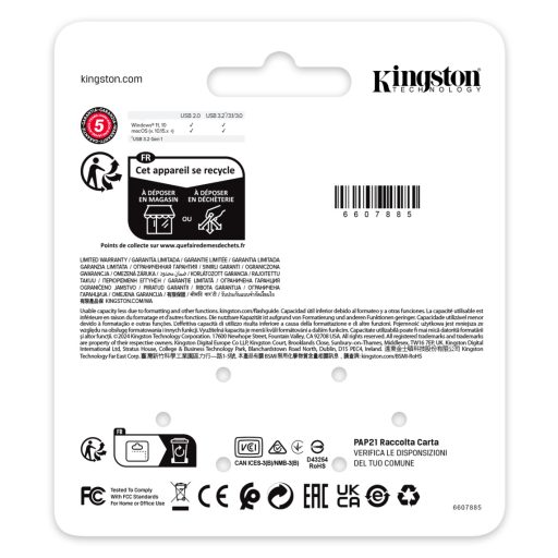 Kingston Technology DataTraveler SE9 G3 USB flash meghajtó 64 GB USB A típus 3.2 Gen 1 (3.1 Gen 1) Fekete