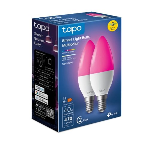TP-Link Tapo L430C LED lámpa Multi 6500 K 4,8 W E14 F