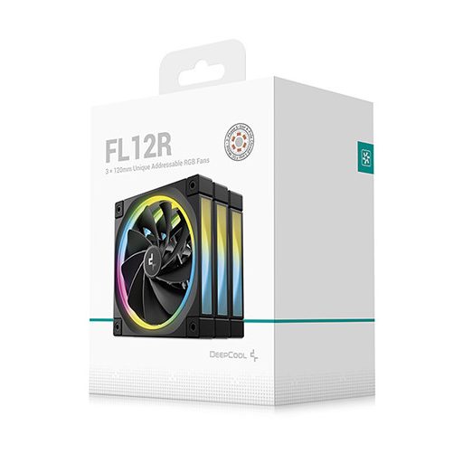 DeepCool FL12R-3 IN 1 12 cm Fekete 3 db